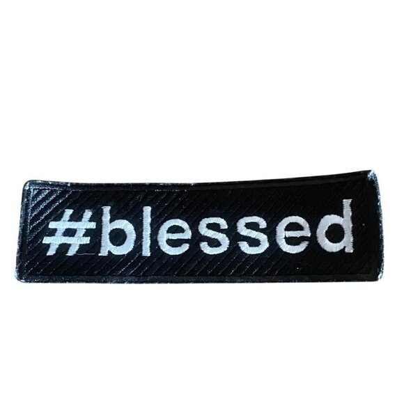 5pc Embroidered Patch Set NY Lemon Cherry Lips Blessed - Picture 6 of 6